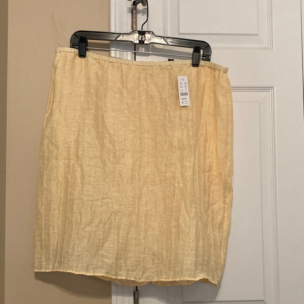 JCrew textured linen blend skirt